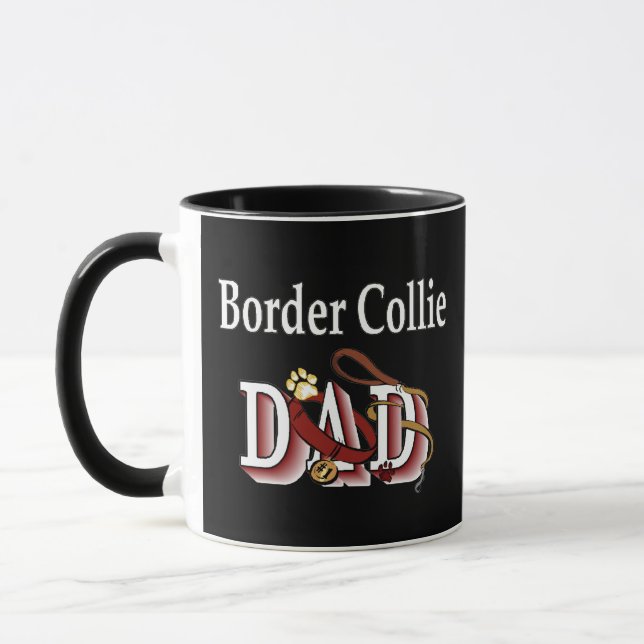 Border Collie Dad Mug (Left)