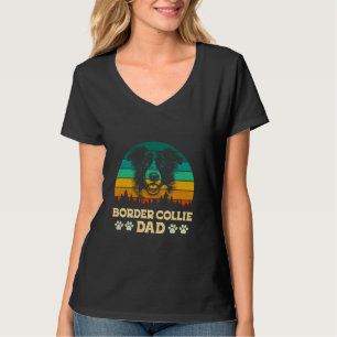 BORDER COLLIE DAD Vintage Dog Daddy Border Collies T-Shirt