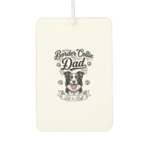 Border Collie Dad Vintage Engraving Dog Shirt Desi Air Freshener