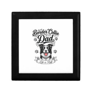 Border Collie Dad Vintage Engraving Dog Shirt Desi Gift Box