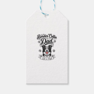 Border Collie Dad Vintage Engraving Dog Shirt Desi Gift Tags