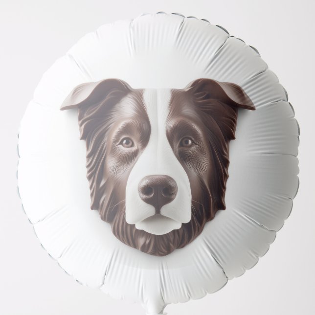 Border Collie Dog 3D Inspired Balloon (Front)