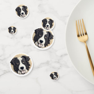 Border Collie Dog 3D Inspired Confetti