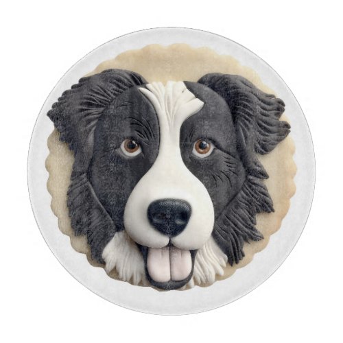 Border Collie Dog 3D Inspired  Cutting Board