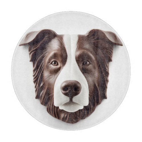 Border Collie Dog 3D Inspired Cutting Board