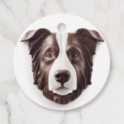 Border Collie Dog 3D Inspired Favor Tags