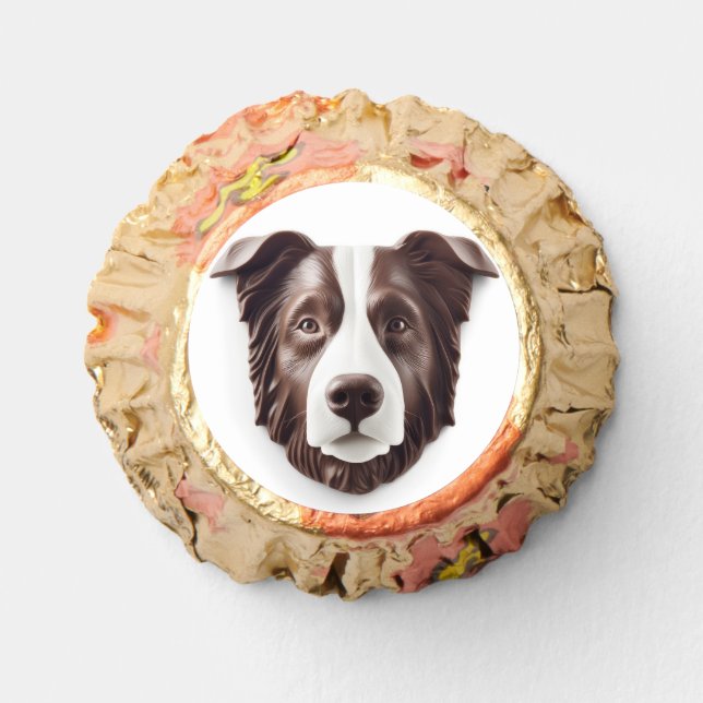 Border Collie Dog 3D Inspired Reese's Peanut Butter Cups (Front)