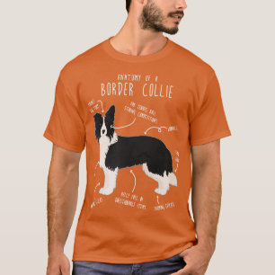 Border Collie Dog Anatomy 3 T-Shirt