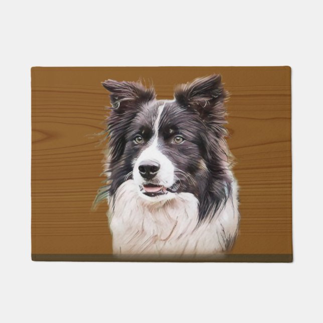 Border Collie Dog Animal Doormat (Front)