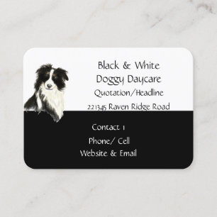 Border Collie Dog Animal Watercolor Business Card
