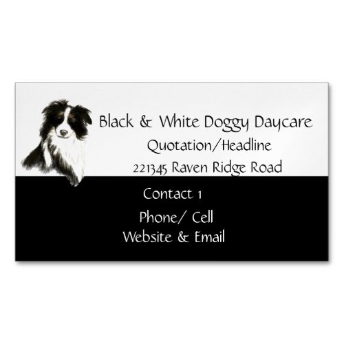 Border Collie Dog Animal Watercolor Business Card