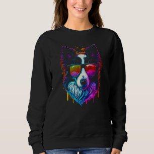 Border Collie dog art Border Collie Sweatshirt