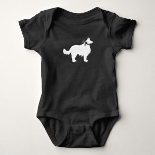 Border Collie Dog Baby Shower Puppy Grey Baby Bodysuit