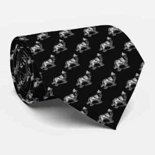 Border Collie Dog Black White Neck Tie