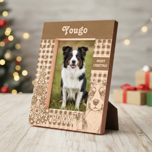 Border Collie dog - Border Reindeer Engraved Frames