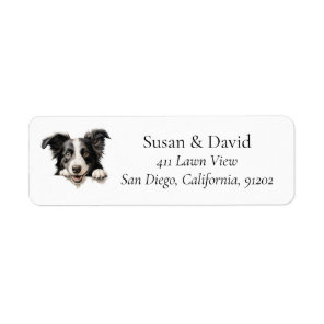 Border Collie Dog Breed Pet Lovers Label