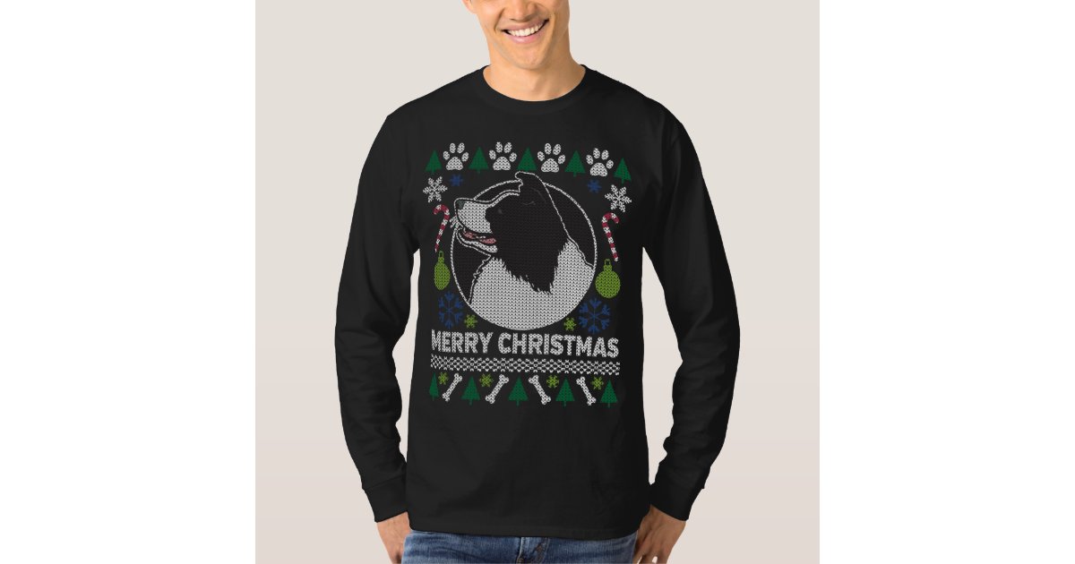 Border Collie Dog Breed Ugly Christmas Sweater