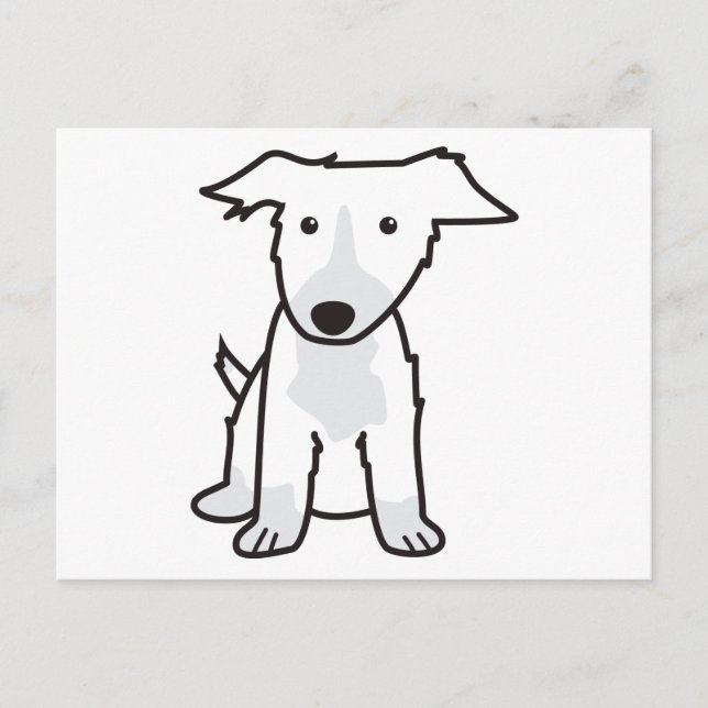 Border Collie Dog Cartoon Postcard (Front)