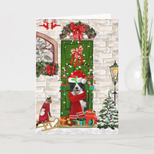 Border Collie Dog Christmas Card