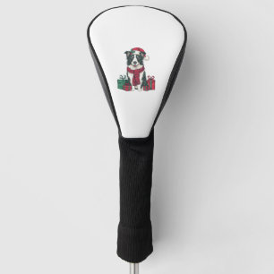 Border Collie Dog Christmas Parties Holiday Santa  Golf Head Cover