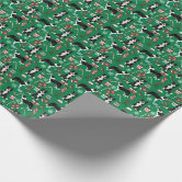 Border Collie and Paw Print Wrapping Paper Sheets