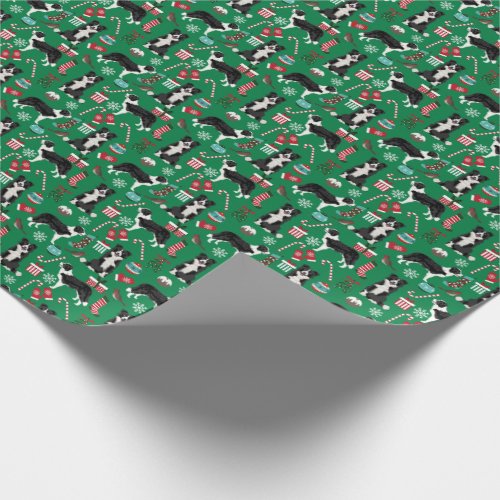 Border Collie Dog Christmas Wrapping Paper