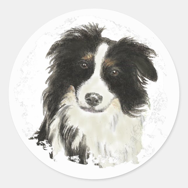 Border Collie - Dog Collection Classic Round Sticker (Front)
