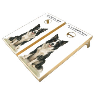 Border Collie Dog Cornhole Set