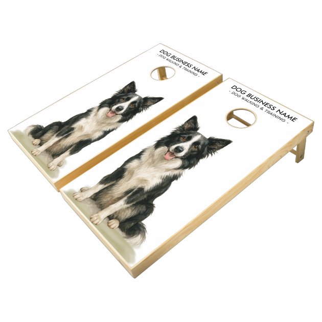 Border Collie Dog Cornhole Set