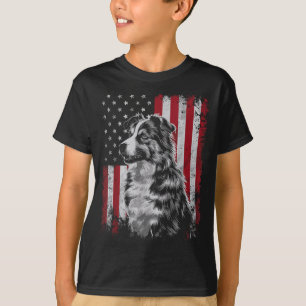 Border Collie Dog Dad Mom America 4th of July T-Shirt
