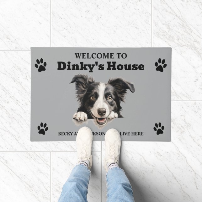 Border Collie Dog Doormat (Indoor)