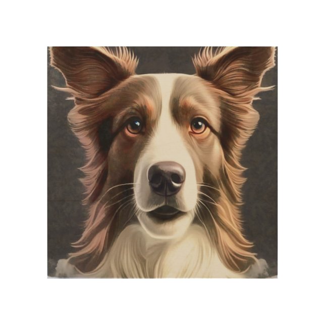 Border Collie Dog Fine Art Pet Portrait (Front)