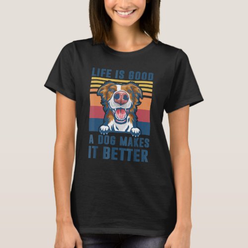 Border Collie Dog  Funny Dog Dad Mom Men Women T_Shirt