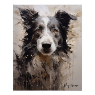 Border Collie dog in the wind 001 - Yacobsen Deros Poster