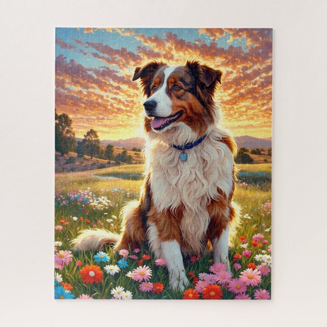 Border Collie Dog Jigsaw Puzzle (Vertical)