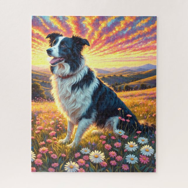 Border Collie Dog Jigsaw Puzzle (Vertical)