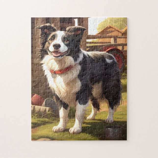 Border Collie Dog Jigsaw Puzzle (Vertical)