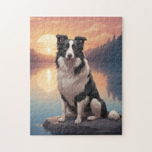 Border Collie dog Jigsaw Puzzle