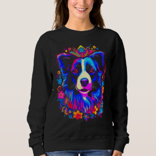 Border Collie Dog Love Gratitude Flower Sweatshirt