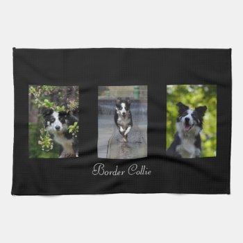 Border Collie Dog Lovers Custom Kitchen Towel by roughcollie at Zazzle