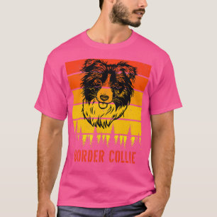 Border Collie Dog Lovers Sunset For Dad Mom Dad Gi T-Shirt