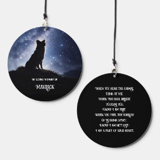 Border Collie Dog Memorial Wind Chime