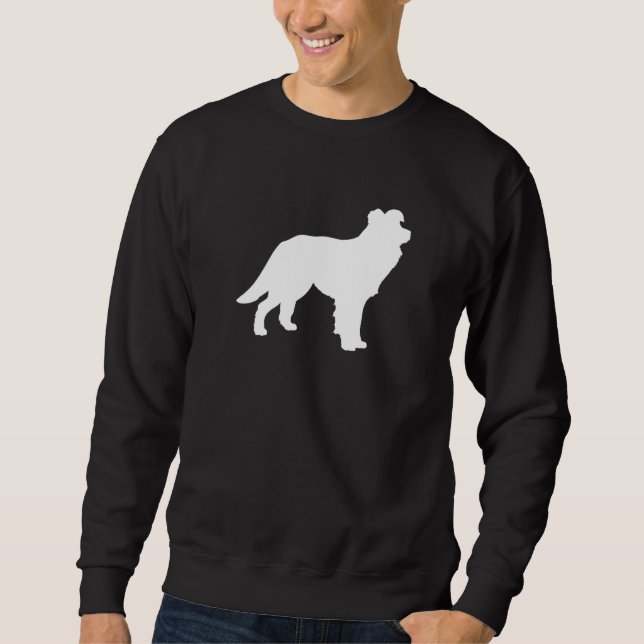 Border Collie Dog  Mom Dad Pet Cute  Puppy Sweatshirt (Front)