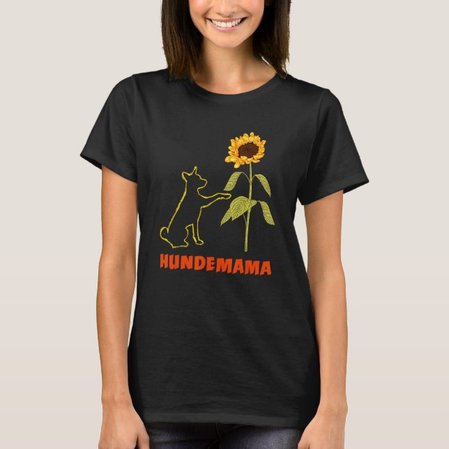 Border Collie Dog Mom Sunflowers Dog Fan Dog T-Shirt (Front)