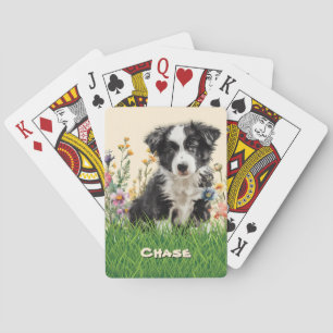 Border Collie Dog Name Poker Cards