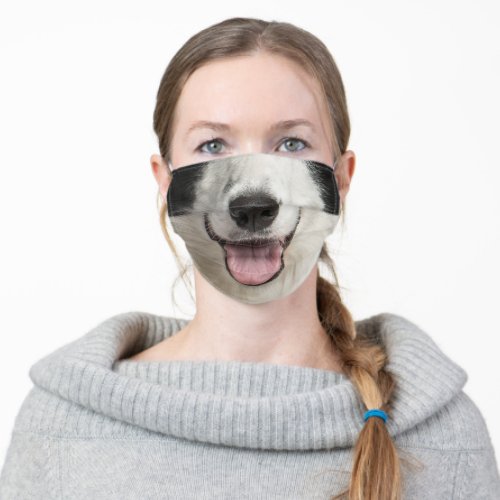 Border Collie Dog Noise and Mouth Adult Cloth Face Mask