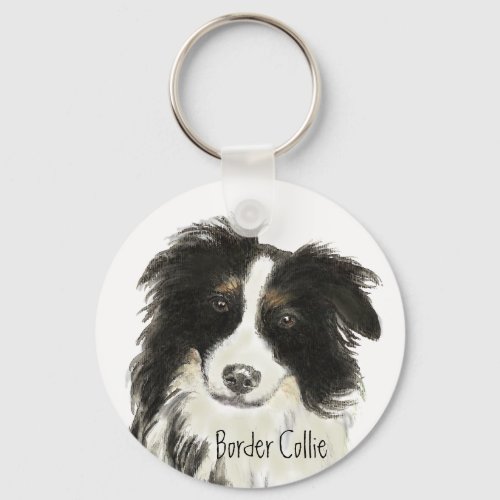 Border Collie Dog o Keychain