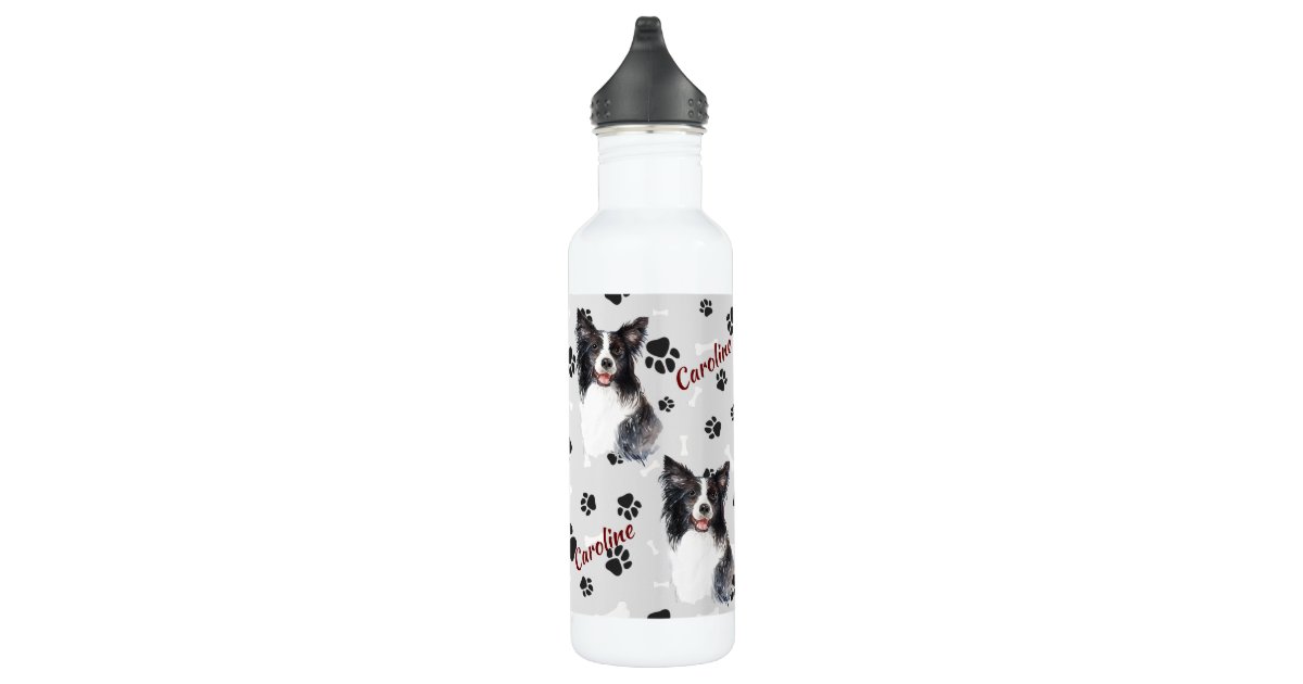 Water Bottle - Border Collie