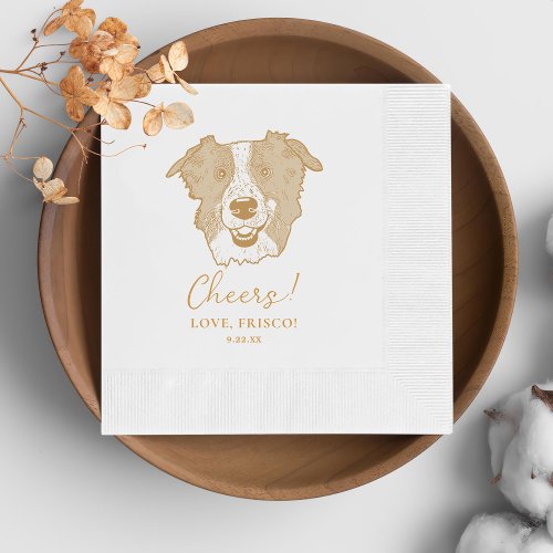 Border Collie Dog Personalized Cheers Napkins
