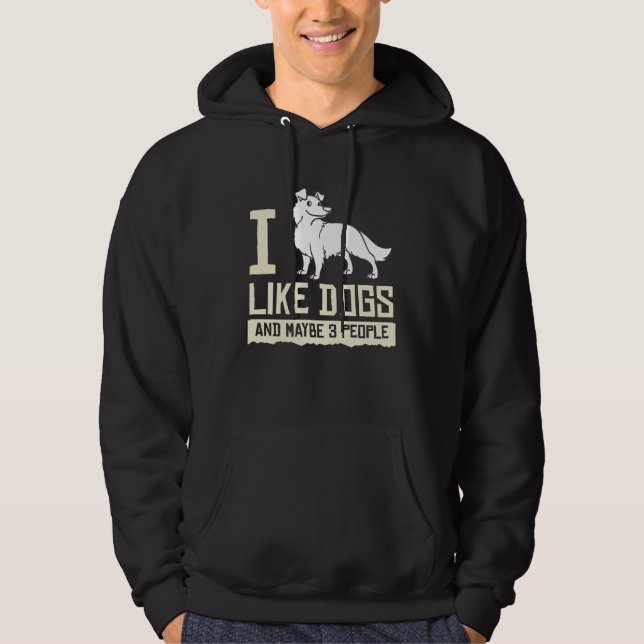 Border Collie Dog  Puppies Owner   2 Hoodie (Front)